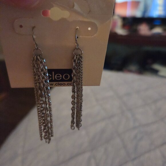 Silver dangle earrings - Picture 3 of 3